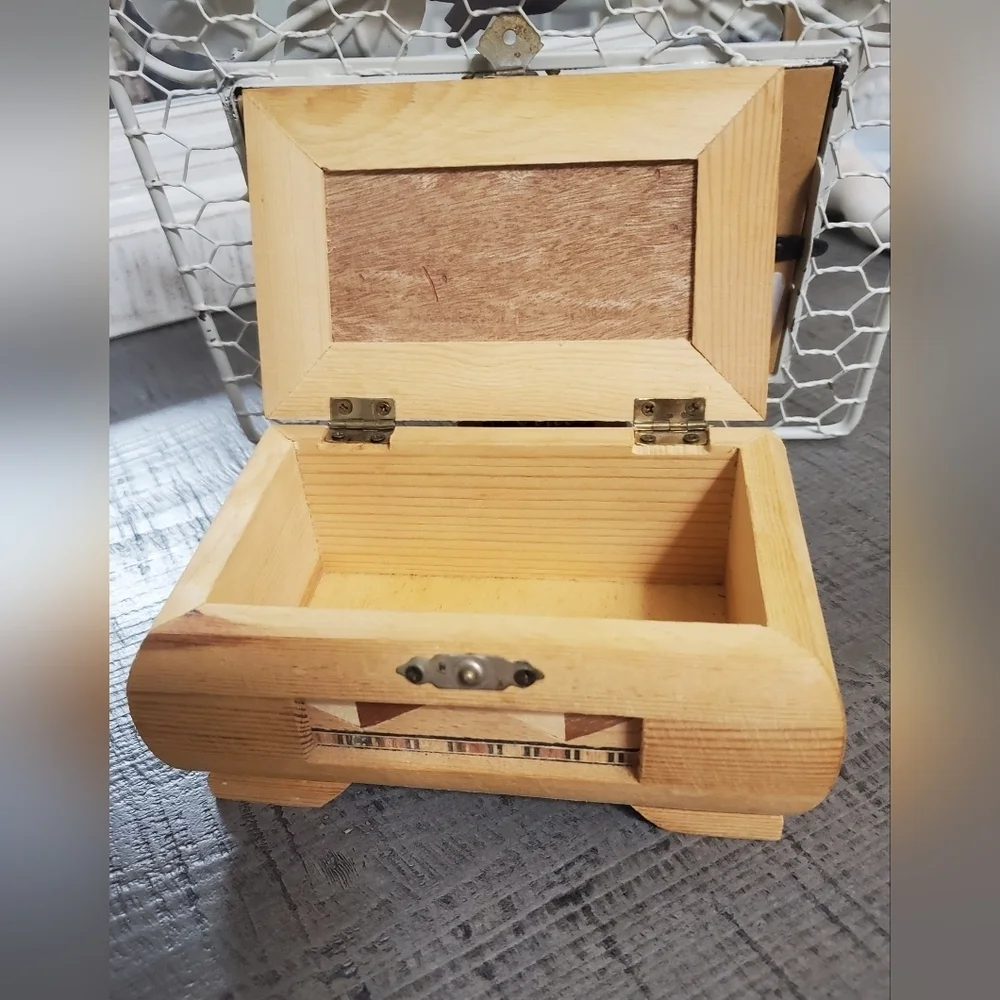 & Other Stories Wooden Jewelry Box with Geometric Design